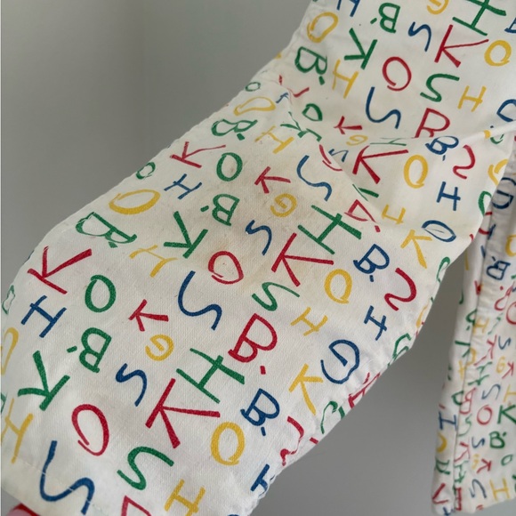 Vintage OshKosh B'Gosh Overalls Vestbak Alphabet Letters 3 T - Picture 3 of 11